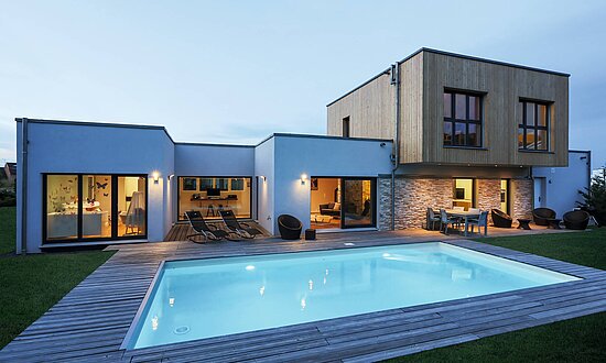 freigeplant, WeberHaus, Holzverschalunt, Terrasse