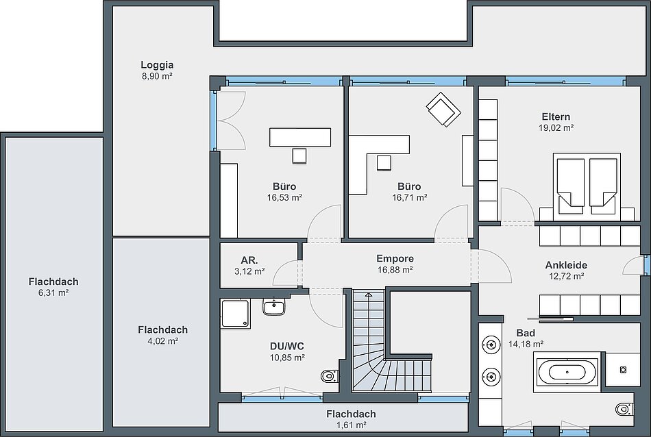 Grundriss: Obergeschoss Grundriss: Obergeschoss