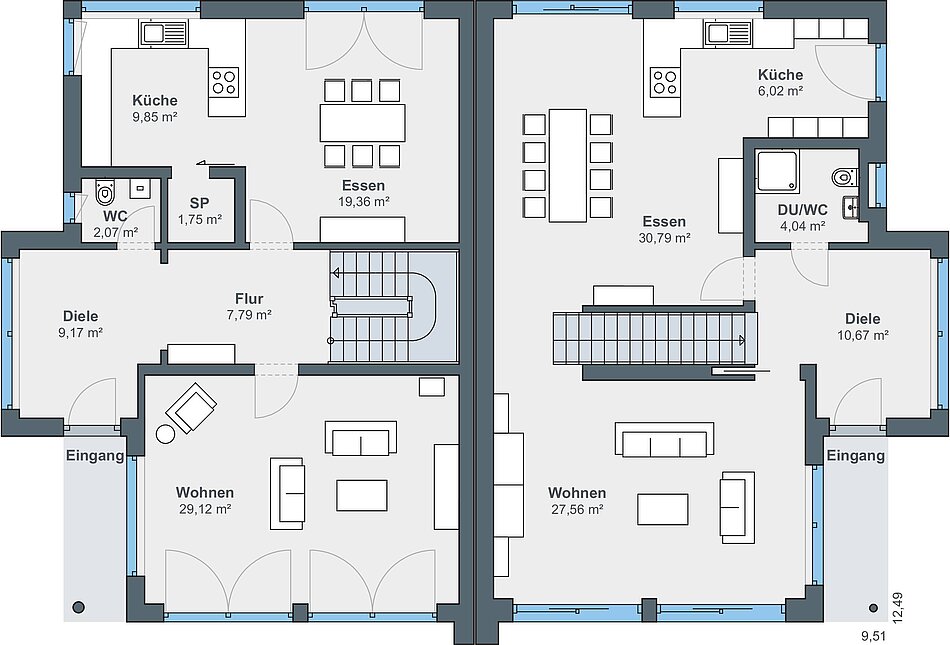 Grundriss: Erdgeschoss Grundriss: Erdgeschoss