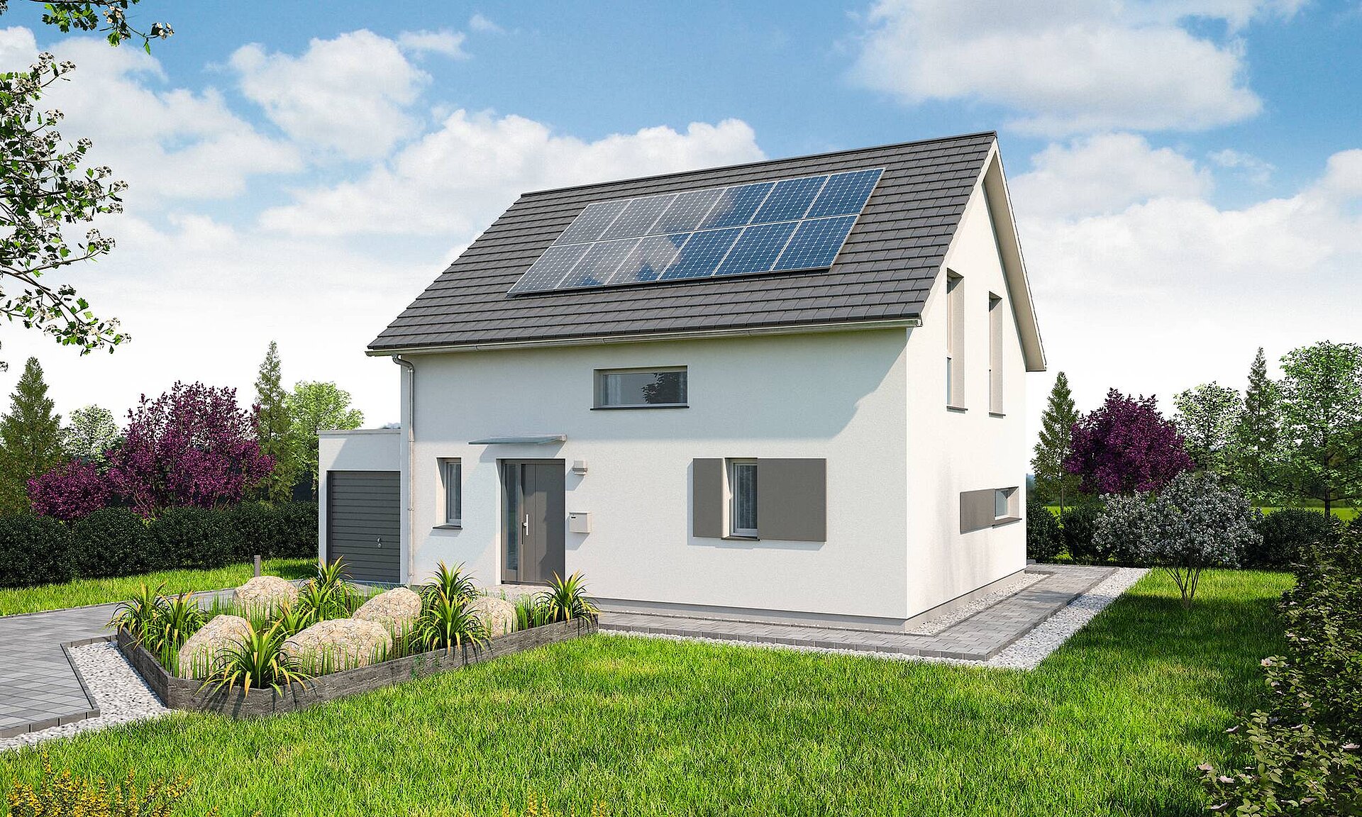 Kompaktes Satteldachhaus