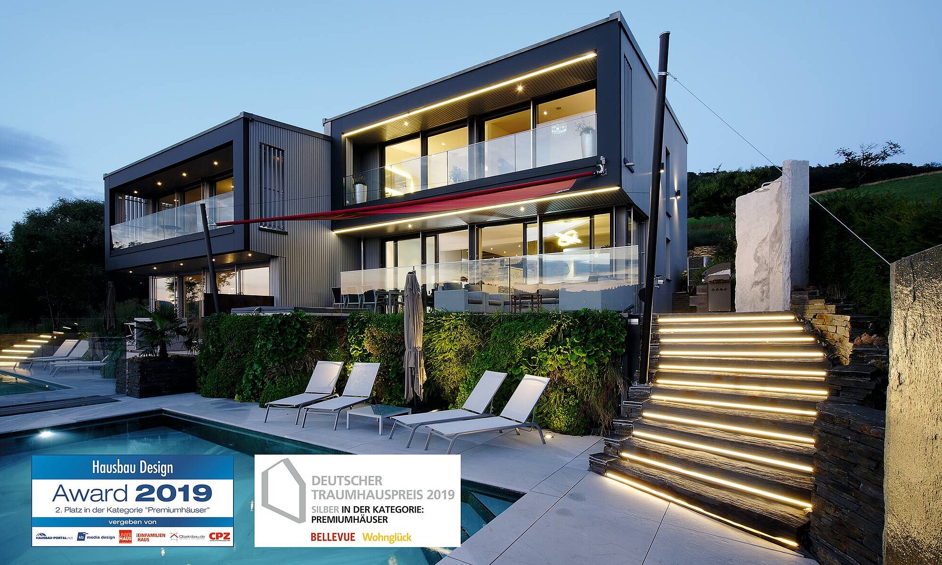 Eindrucksvolles Architektenhaus Hausbau Design Award 2019 für WeberHaus