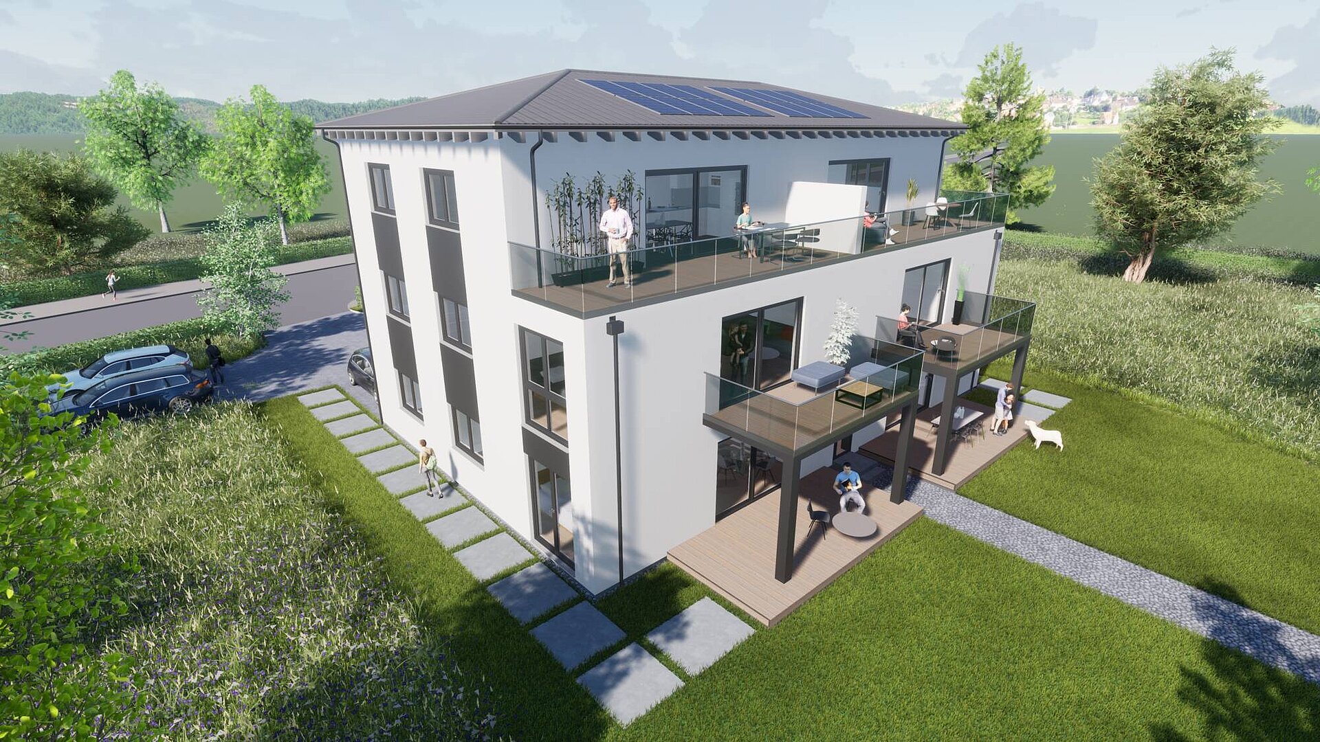 Mehrfamilienhaus mit Walmdach Mehrfamilienhaus