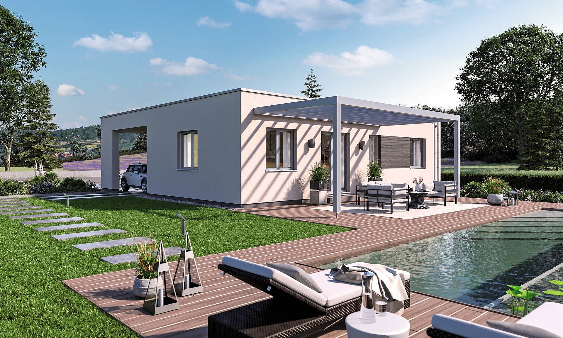 WeberHaus Bungalow mit Flachdach WeberHaus Bungalow mit Flachdach