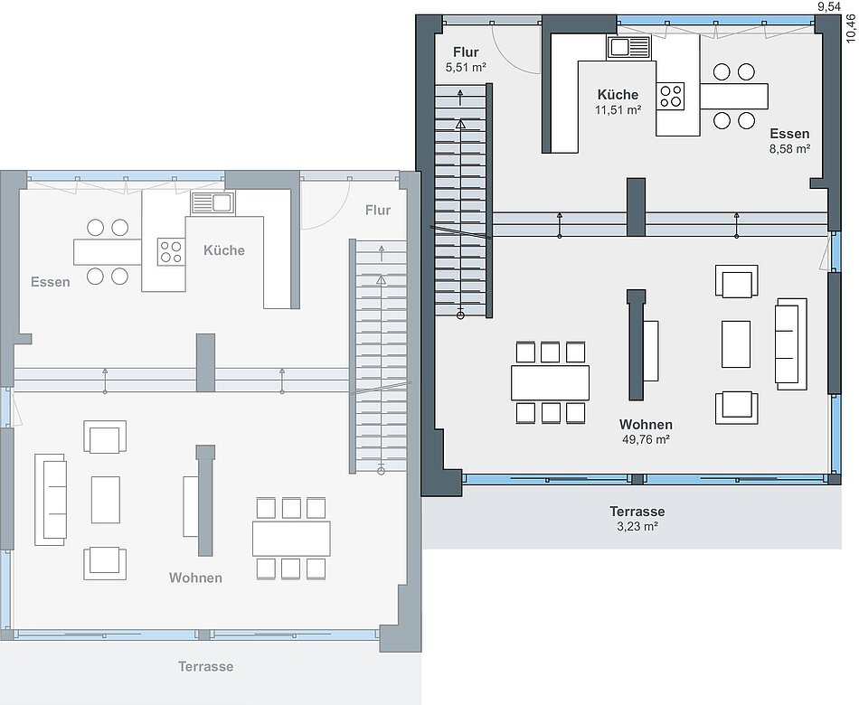Grundriss: Erdgeschoss Grundriss: Erdgeschoss
