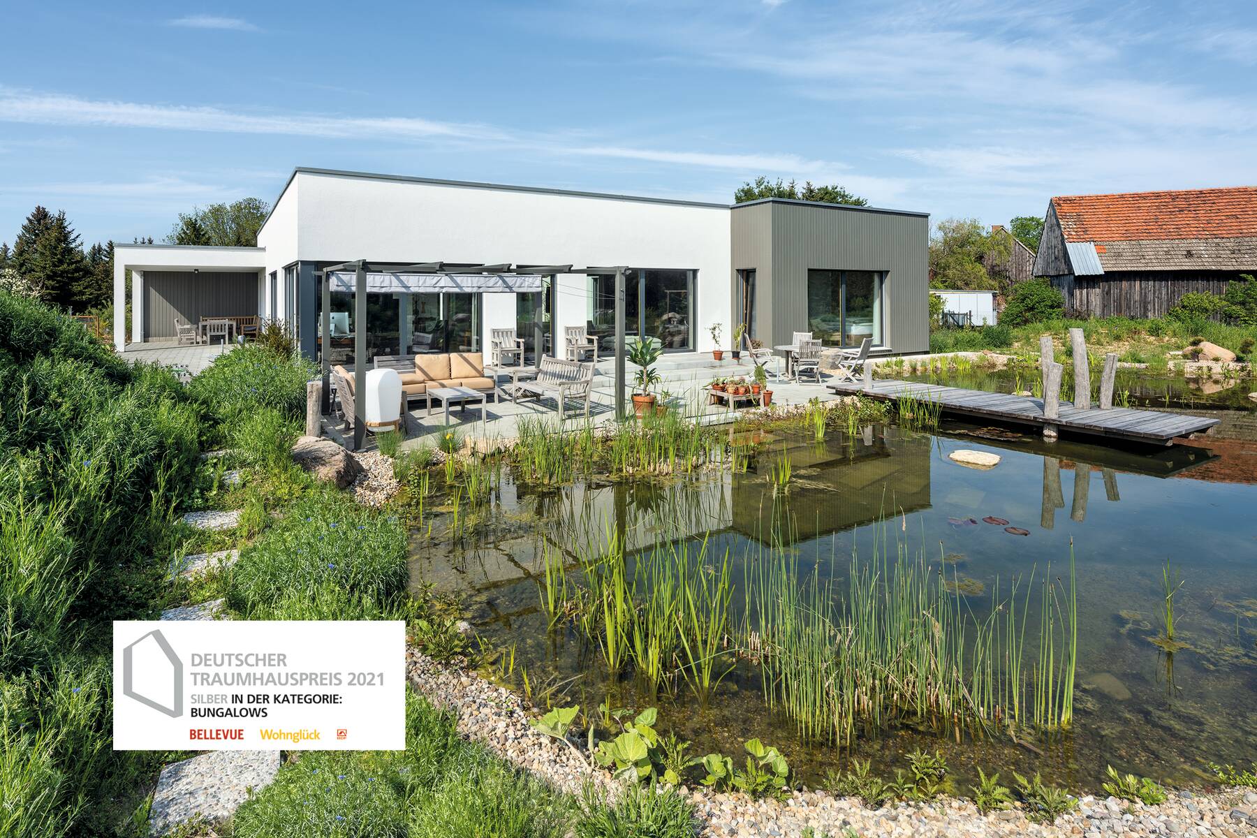 Bungalow mit Flachdach