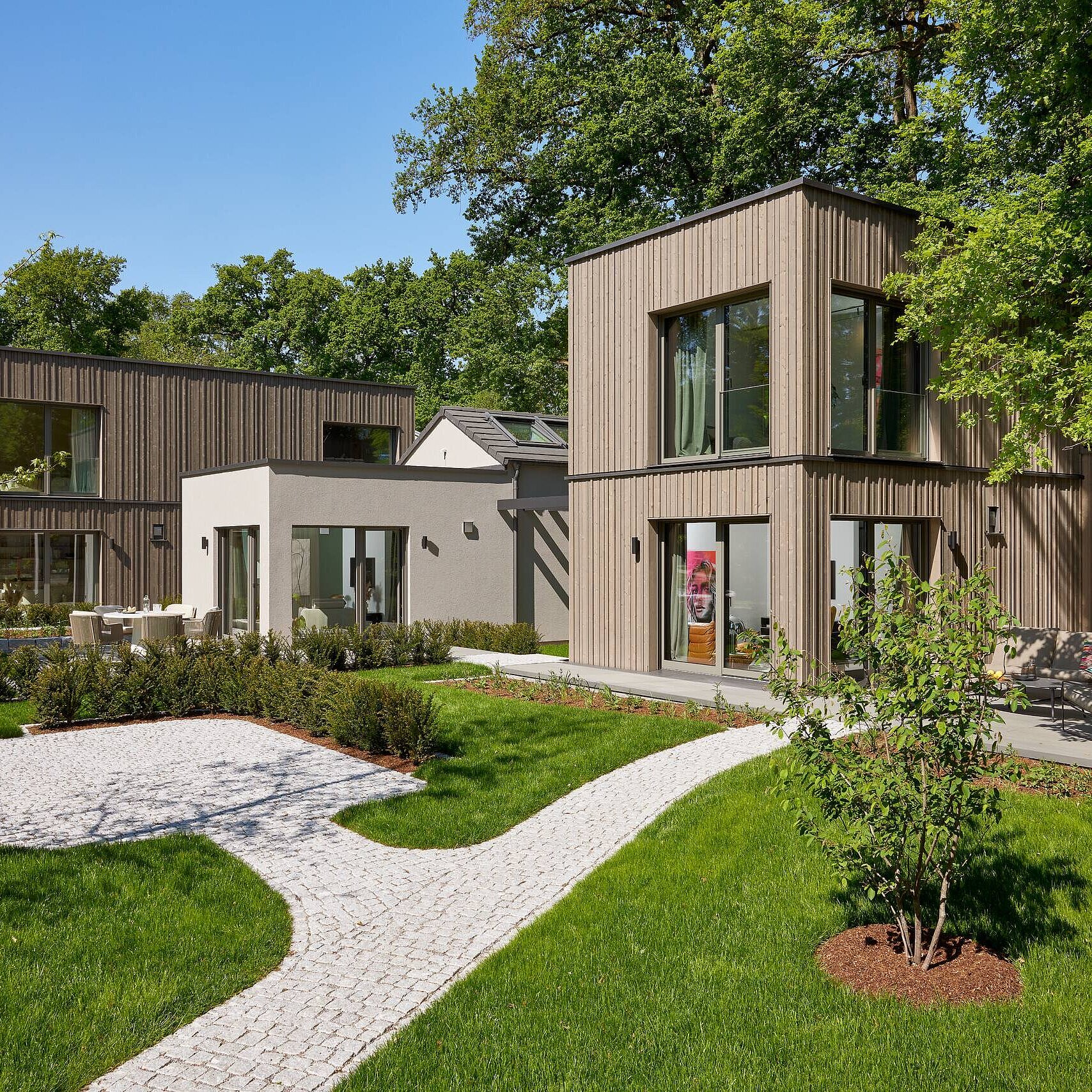 drei neue Ausstellungshäuser OPTION in der World of Living Musterhaus OPTION